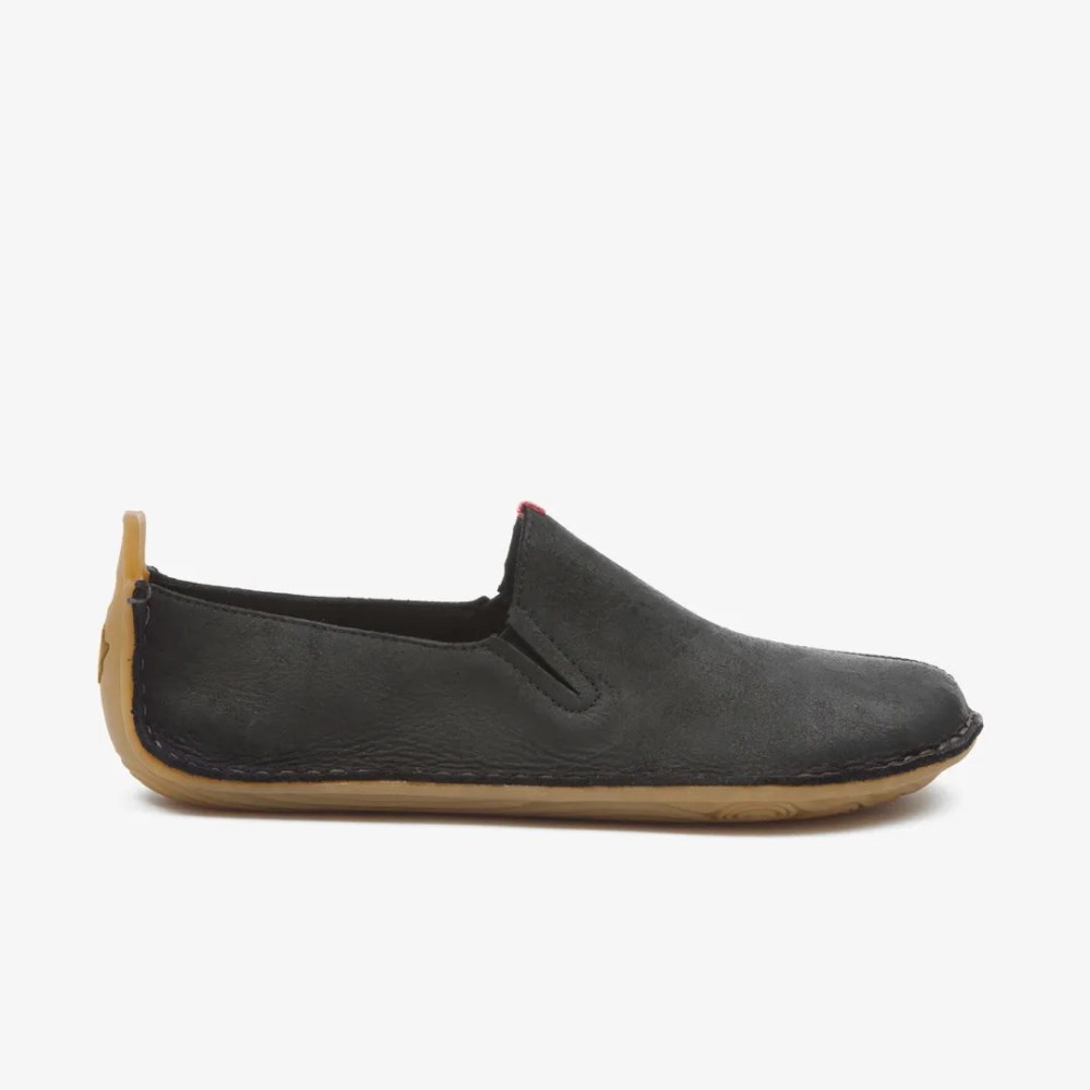 Vivobarefoot Ababa II Svart Slip On Sko Herre [6-QOMP]